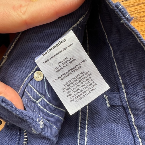 Reformation Cowboy High Rise Straight Jeans in Danube - Picture 15 of 16